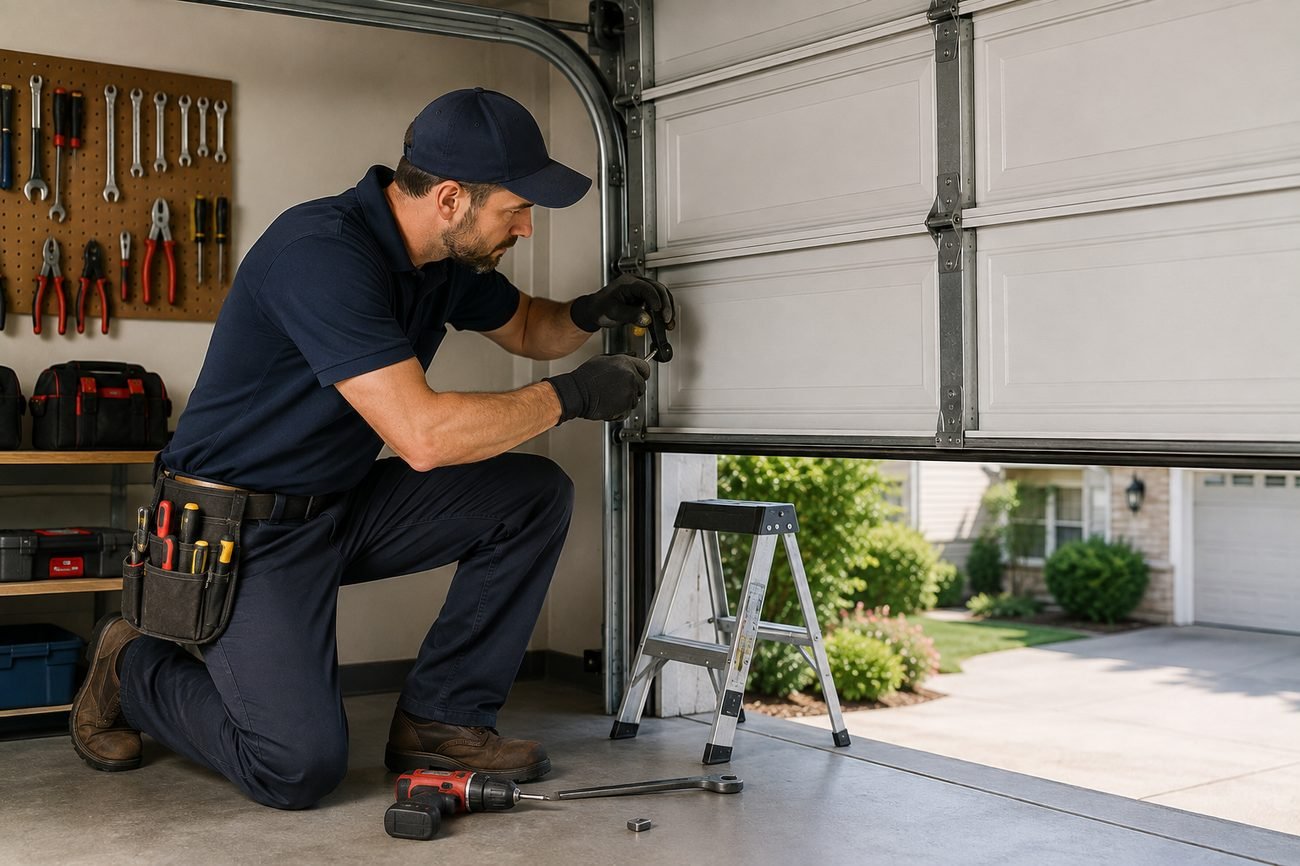 Off-Track Door Repair — detail